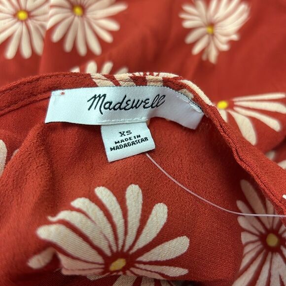 Madewell AK023 sash-Tie Wrap Top in in Daisy Daydream size XS NWT - Picture 5 of 8